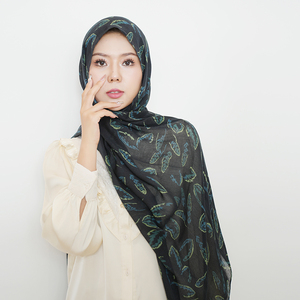 Lightweight Custom Printed Modal <strong>Pashmina</strong> Hijab Print <strong>Paisley</strong> Pattern Hijab Muslim Women <strong>Scarf</strong> Printed Modal Hijab - Product Image 2