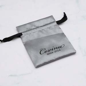 Bolsas de satén púrpura con cordón, <span class=keywords><strong>bolsa</strong></span> satinada con logotipo impreso, garantía de Comercio de <span class=keywords><strong>Alibaba</strong></span> - Product Image 6