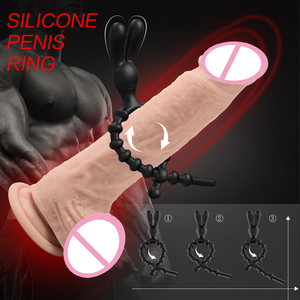 Nuevas llegadas Anillo de silicona para pene Oreja de conejo Anillo para pene Hombre Retraso de eyaculación Anillo ajustable para hombres Pareja - Product Image 2