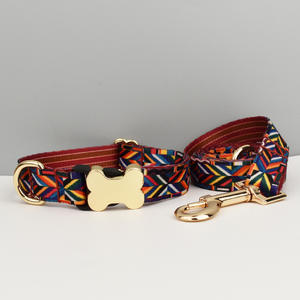 犬の首輪チョーク調整可能犬彫刻金属バックル骨形状バックル首輪花柄ペット首輪セットカスタマイズ彫刻 - Product Image 6