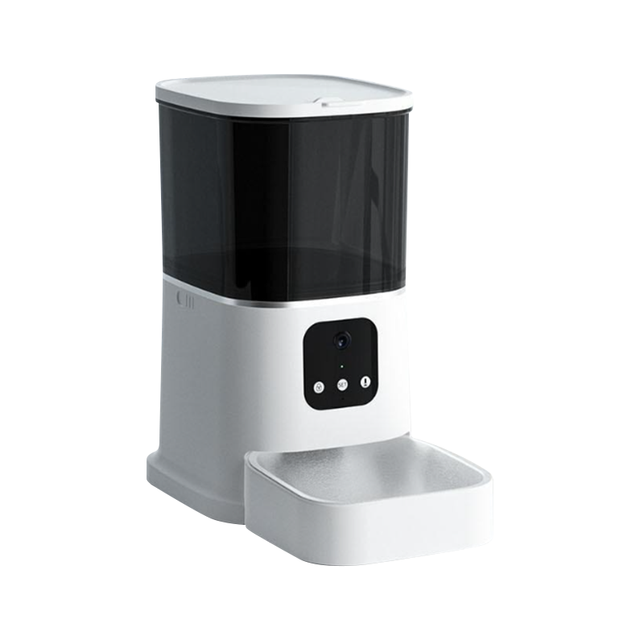 6L Low Noise Wet Dry Food Compatible Easy to Refill Pet Automatic Feeder for Traveling Pet Owners Compact Design