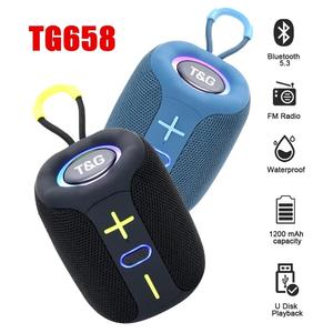 T & G ลำโพงบลูทูธแบบพกพา <span class=keywords><strong>TG658</strong></span> TWS 1200mAh กันน้ำคอลัมน์เบสขนาดเล็ก AUX TF BT ลำโพงซาวด์บาร์ - Product Image 3
