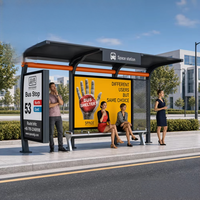 Abri d'arrêt de bus intelligent et confortable pour les transports publics