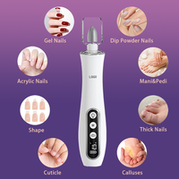 Nouvelle perceuse à ongles électrique au design innovant, portable, avec écran LED transparent, kit de pédicure et manucure, polisseuse à ongles électrique, recharge rapide par USB