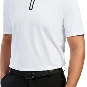 Summer Men's Regular Fit Henry Collar Fashion Button <b>up</b> Solid Color Large Casual Sports Knitted Breathable for Shirt - Product Image 6
