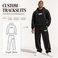 Ensemble de survêtement homme imprimé en relief 350 GSM 100 % coton, sweat à capuche et pantalon de jogging large, fabricant sur mesure