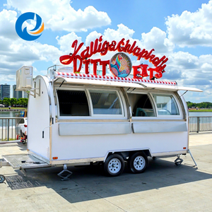 Carrito de Venta Ambulante de Comida Rápida, Barra Móvil de Cerveza, Camión de Helados, Remolque de Aluminio y Fibra de Vidrio con Puesto para Papas Fritas - Product Image 1