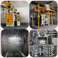 Machine de sablage à crochet CE Q376 Sa2.5 1000kg pour préparation de revêtement anticorrosion et peinture d'acier structurel, compatible PLC et moteur