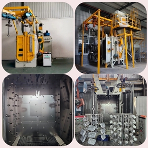 Máquina de Granallado Tipo Gancho CE Q376 Sa2.5 1000kg <span class=keywords><strong>para</strong></span> Preparación de Recubrimientos Anticorrosivos en Acero Estructural con Motor PLC - Product Image 3
