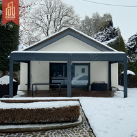 Pergola en alliage d'aluminium pour jardin, terrasse, jardin, auvent de gazebo avec toit rétractable et moustiquaire pour divertissement extérieur