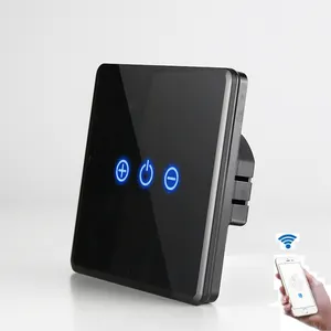 Interruptor de pared inteligente con control de voz para el hogar, regulador de intensidad con Wifi, compatible con alexa y google