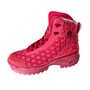AS33 5AA Red High Top Tactical <b>Boots</b> Breathable Honeycomb Mesh Combat <b>Boots</b> Non Slip Rugged Outsole Lightweight Outdoor <b>Hiking</b> - Product Image 1