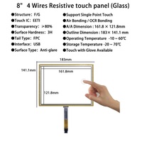 BOE Original Industriequalität 8 Zoll LCD-Anzeigebildschirm GT080X0M-N12-1QP0 1024x768 XGA TFT LCD-Modul LVDS 40-Pin LCD-Panel