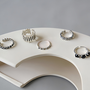 Tốt cổ điển Goth đá quý trang sức nhẫn người đàn ông 925 Sterling <span class=keywords><strong>b</strong></span>ạc Zircon tuyên <span class=keywords><strong>b</strong></span>ố điều chỉnh vòng cho phụ nữ thiết kế tùy chỉnh - Product Image 3