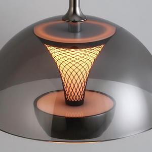 <strong>Nordic</strong> Luxury Hotel Modern Warm <strong>Pearl</strong> Black Clear Glass Dome Hanging LED Pendant Chandelier Ceiling Lamp Indoor Use - Product Image 6