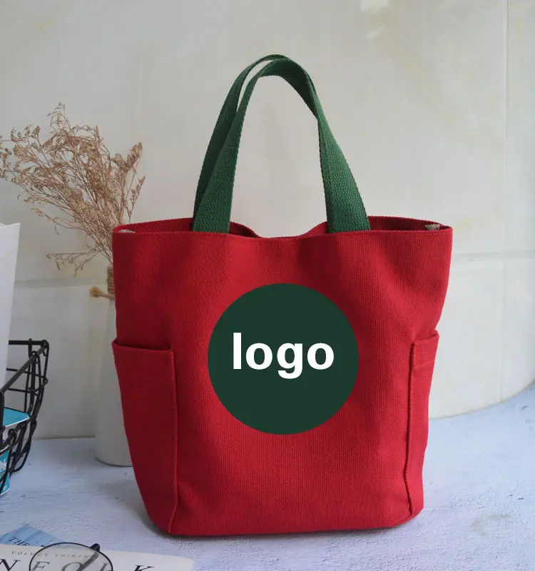 Customized Korean Style Letters Printing Leisure Womens Crossbody Shoulder Bag Ladies Canvas Handbag Tote Bags