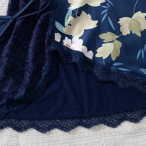 Пикантное и романтичное нижнее белье, кружевная женская ночная рубашка с принтом и стринги - Product Image 4