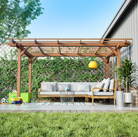 Moderne, milieuvriendelijke houten pergola voor klimplanten, geschikt voor tuin, patio & achtertuin.