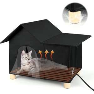 Casa para Gatos Grande, Moderna y Sostenible con Calefacción para Invierno, con Almohadilla Térmica para Mascotas, Material Oxford Elevado para Uso en Exteriores - Product Image 1