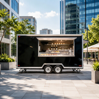Remorque de cuisine mobile complète en fibre de verre et aluminium pour la vente de fast-food, snacks, hot-dogs, pizza et glaces aux États-Unis