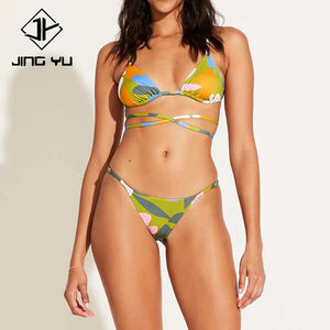 Bikini con Estampado de Jungla, Bikinis Ecológicos y Sostenibles, Traje de Baño Sexy para Mujer, Conjunto de Bikini - Product Image 1