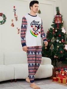 Ensemble <span class=keywords><strong>de</strong></span> pyjama <span class=keywords><strong>de</strong></span> Noël personnalisé pour femmes, imprimé bonhomme <span class=keywords><strong>de</strong></span> neige arc-en-ciel, <span class=keywords><strong>tenue</strong></span> thermique pour la famille, prix bas - Product Image 3