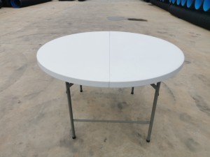 Muebles de Exterior Modernos al por Mayor, Mesa Redonda Plegable de Plástico Blanco de <span class=keywords><strong>60</strong></span> Pulgadas para Eventos y Fiestas - Product Image 4