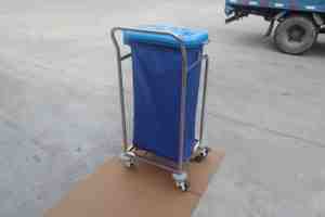 Mt Medisch Ziekenhuis Meubilair Hoge Kwaliteit Oxford Doek Roestvrij Staal Ziekenhuis Vuilniswagen - Product Image 4