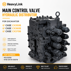 Vanne de commande principale CASE CX350B CX360B CX370B, distributeur hydraulique KSJ12250 KYB C0170-55078 pour pièces de rechange d'excavatrice - Product Image 1