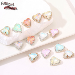 Nantong Rhinestones <b>Heart</b> Shape Flatback Rhinestone Crystal DIY Jewelry Accessories for Clothing Wedding Dress - Product Image 2