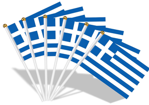 Impression pays personnalisée 14*21cm pays petit drapeau national de la Grèce avec poteau <span class=keywords><strong>en</strong></span> plastique - Product Image 2