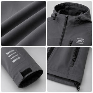 Custom Tech <b>Jacket</b> Men's <b>Waterproof</b> Softshell <b>Jacket</b> Lightweight Outdoor Windbreaker OEM ODM Manufacturer - Product Image 3