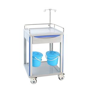 Carrito de infusión Kang Zhi Xing IV de 590*470*920 mm, 2 niveles con bandeja y contenedor de residuos para uso hospitalario - Product Image 3