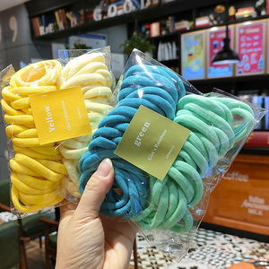 50 cái/túi Trẻ Em Trẻ Em Đa Màu Gradient Tóc Dây Thừng Polyester Đơn Giản Ngọt Ngào Liền Mạch Tóc Tie Set Cô Gái Tóc Đàn Hồi Quan hệ - Product Image 2