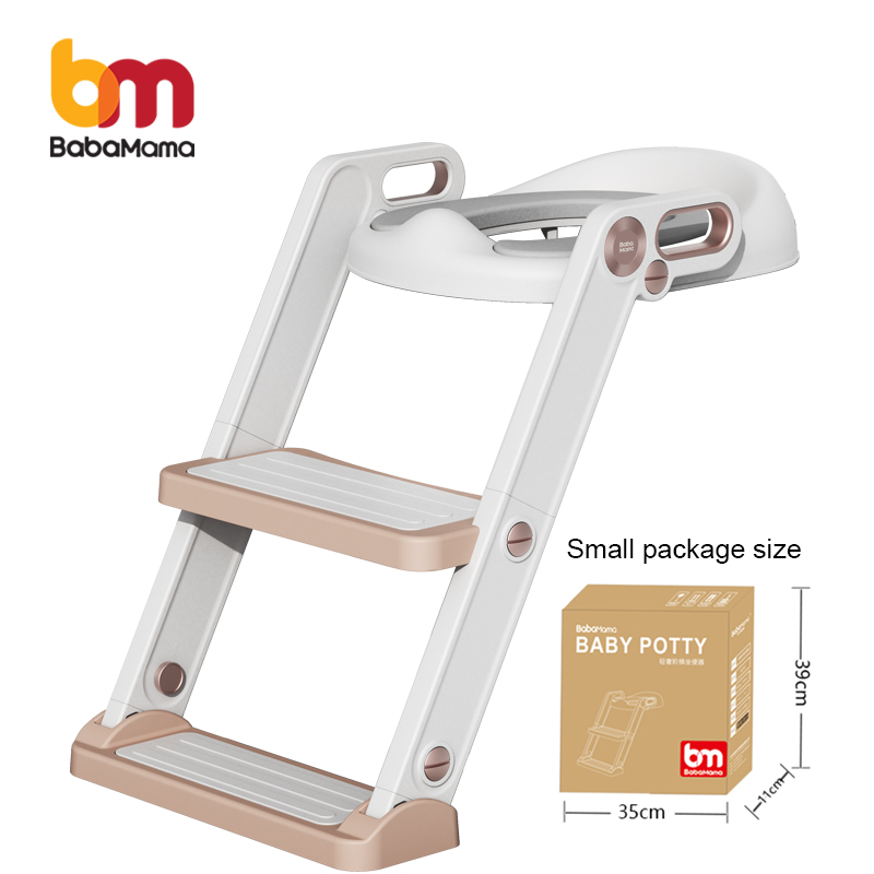 Детский милый складной горшок, тренажер с ручками, нескользящий мягкий детский горшок для обучения, сиденье для унитаза, стул с ступенчатой лестницей