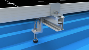 Sistema de montaje de panel solar instalado rápidamente Riel de aluminio anodizado con pies en L para techo de metal - Product Image 6
