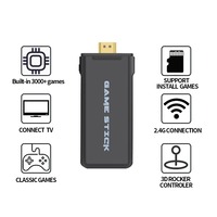 Console de jeux vidéo portable Honcam 4K avec manette sans fil 2.4G, compatible avec les jeux classiques CPS PS1, console de jeux rétro