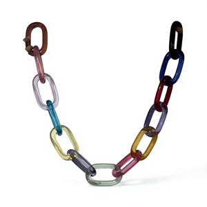 Sculpture murale moderne en résine époxy faite à la main, multicolore, modèle personnalisé, chaîne verticale, décoration suspendue de luxe - Product Image 1