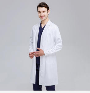Bata blanca de alta calidad, uniformes médicos, traje de enfermera, uniformes de médico de hospital, bata de laboratorio blanca, suministros personalizables - Product Image 3