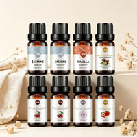 Ensemble de 8 huiles essentielles pures pour diffuseur, lavande fraîche, menthe poivrée, eucalyptus, oud - Aromathérapie relaxante pour la maison et le bureau