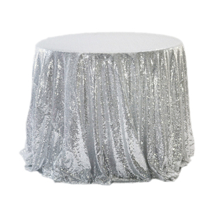 Tùy chỉnh màu sắc & kích thước 100% polyester hiện đại thêu sequin vòng khăn trải bàn cho tiệc cưới bên sự kiện - Product Image 1