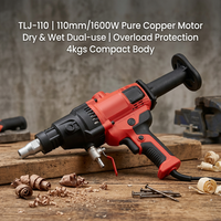 Machine de forage de carottage de béton TLJ 1600W 110mm avec moteur en cuivre pur 110V/220V, facile à utiliser, pour le perçage de trous dans le béton et la brique