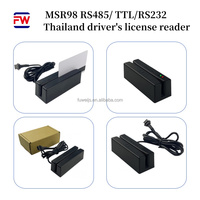 Lector de Tarjetas Magnéticas de Banda Magnética Mini 123 FUWEI, USB RS232 RS485 TTL, Protocolo ISO7811/1-6, 13.56MHz, Material ABS