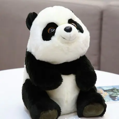 New Custom Simulation Panda Doll Cute Stuffed Animal Panda Plush Sitting Panda Toy