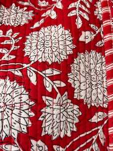 Hand Block Printed Quilted Cotton Tote <b>Bag</b> <b>Lightweight</b> Everyday Carry Shoulder Shopping Handbag - Product Image 5