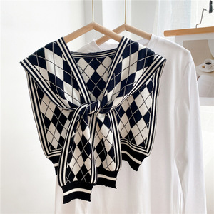 Tendance <span class=keywords><strong>de</strong></span> la vente : Écharpe carrée en coton à rayures Paisley pour femme, style décontracté, avec manches, col châle et fonction chauffante - Product Image 6