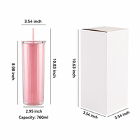 Gobelets isothermes en PS dépoli à double paroi de 750 ml, pratiques, avec paille droite intégrée, compatibles avec les couvercles à paille, pour bière chaude