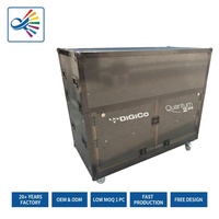 Flight case hydraulique personnalisé pour console numérique Digico Quantum 225, en contreplaqué alvéolé durable avec espace 2U sous la console