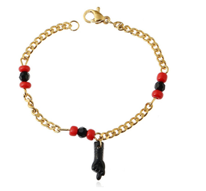 Bracelets pour enfants les plus populaires en 2021, bijoux pour bébés, chaîne en acier inoxydable dorée, protection contre le mauvais œil, bracelet de poing pour enfants - Product Image 1