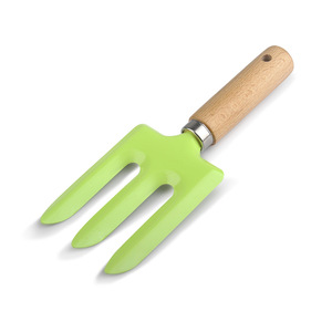 Juego de herramientas de jardín, 3 piezas, mango de madera de haya, mini pala ligera, rastrillo, azada para plantar flores, suculentas, uso en exteriores - Product Image 4